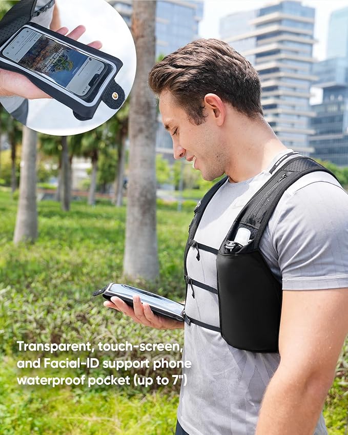 Running Vest Soft Flask, BPA-Free 500ml Collapsible Water Bottle for Hydration Backpack, Folding Water Bottle for Hiking Cycling Climbing