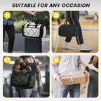Vorspack Gym Bag for Men - 18 Inches Small Duffle Bag for Travel Lightweight Duffel Bag with Shoe Compartment Personal Item Travel Bag Weekender Bag for Travel Sports Gym - Green