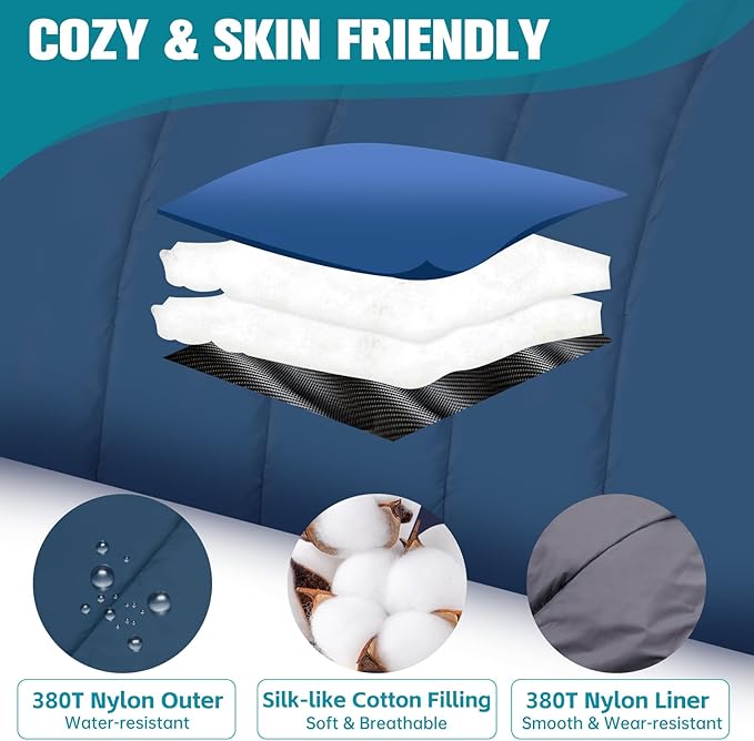 REDCAMP Ultra Lightweight Sleeping Bag for Backpacking, Hiking, Comfort for Adults Warm Weather, with Compression Sack