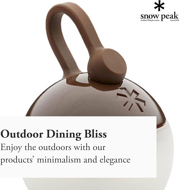 Snow Peak Hozuki Mini Lantern, Compact, Bright, Portable, Camping Light, Brown