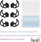 Medium Replacement Earbud Tips Silicone Ear Tips Compatible with Bose Quietcomfort and Sport Headphone Earbud Covers Ear Bud Tips 3 Pairs