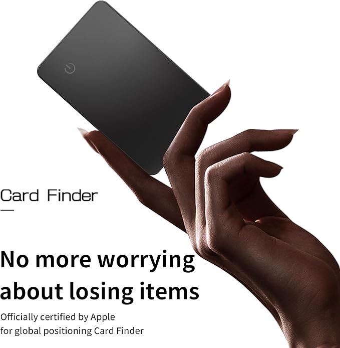Wallet Finder Item Locator Card for Men - (iOS Only) SEVEN SWAN Bluetooth Tracker iPhone Find My Anti-Loss for Keys, Luggage Tags, Passports