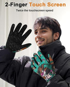 RIGWARL Upgraded Plush Gloves for Cold Weather, Women Men Winter Gloves for Late Fall and Early Winter, Warm Running Gifts