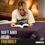 100% Wool Blanket, 62" x 86", Warm, Thick, Washable, Military Wool Blanket, Great for Camping, Outdoors, Sporting Events, Survival Kits, Plum