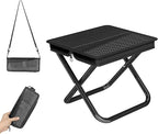 Camping Stool Pocket Chair, Lightweight Portable Stool with Shoulder Strap, Capacity 220lbs for Adults Outdoor Hiking Fishing Travel-Medium Black