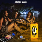 Dry Bag Waterproof with Solar Bluetooth Speaker & Light - 10L/20L Roll Top Dry Sack Keeps Gear Dry for Men Women Kayaking, Beach, Rafting, Boating, Hiking, Camping and Fishing