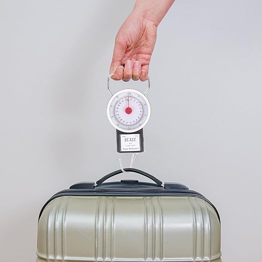 LIFKOME Portable Hanging Scale with Hook 20kg Capacity Manual Luggage Weight Scale for Travel and Fishing with Large Handle and LCD Display