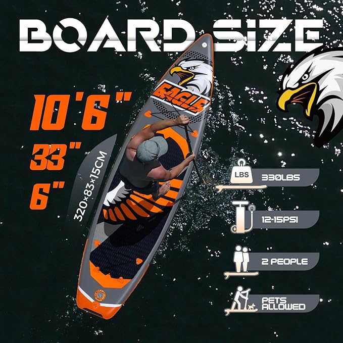 FunWater Stand Up Paddle Board Ultra-Light Inflatable Paddleboard with SUP Accessories for Adults & Youth of All Skill Levels