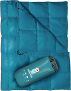 Puffy Blanket for Cold Weather - Down Camping Blanket with Sustainable Insulation, Lightweight & Warm Outdoor Camping Quilt, Water-Resistant, Compact & Packable