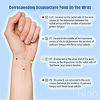 Hion Motion Sickness Bracelets Sea Sickness Wristbands for Motion Sickness/Morning Sickness/Pregnancy Nausea Anti Nausea Wristband Acupressure Nausea Bands Motion Sickness Bands(Beryl+Pink
