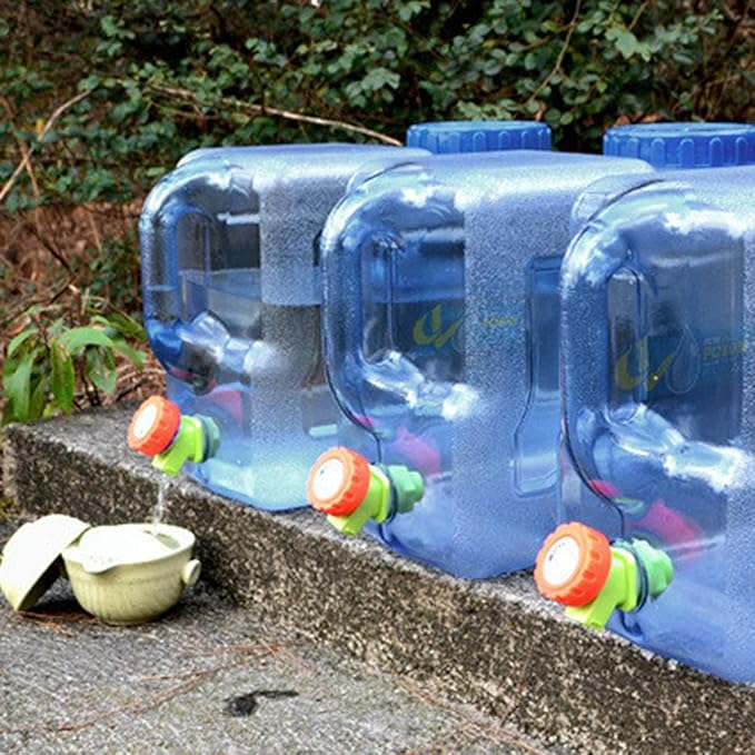 Yinuoday 2.6 Gallon Water Containers, BPA-Free Camping Water Storage Jug Drink Dispenser with Spigot, Water Canteen for Outdoor Camping Hiking Picnic Hunting