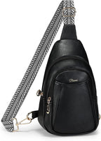 Crossbody Bags for Women Anti Theft Vegan Leather Sling Bag RFID Blocking Chest Bag for Travel