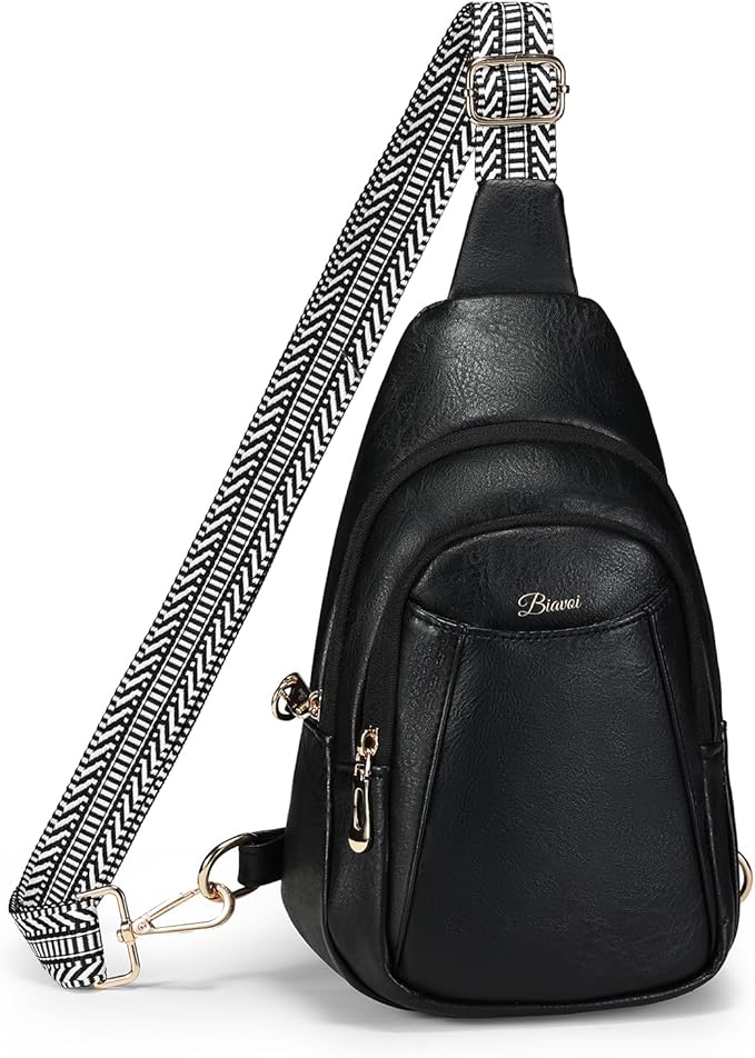 Crossbody Bags for Women Anti Theft Vegan Leather Sling Bag RFID Blocking Chest Bag for Travel