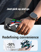 Temdan for Apple Watch Charger,4 in 2 USB C Cable for iPhone 17 Charger/Type C/Lightning/Micro USB,Multi Charging Cable Cord,Portable Travel Vacation Essentials Designed for iWatch &iPhone 16-12