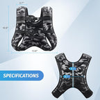 ZELUS Weighted Vest, 6lb/8lb/12lb/16lb/20lb/25lb/30lb Weight Vest with Reflective Stripe for Workout, Strength Training, Running, Fitness, Muscle Building, Weight Loss, Weightlifting