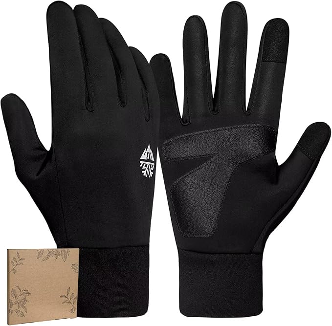 Pixel Panda Winter Gloves for Men Women Warm Touchscreen Gloves for Cold Weather Thin Water-Resistant Windproof Non-Slip Gloves for Cycling, Driving, Running, Hiking