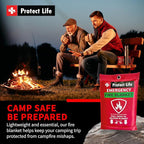 Protect Life Saving Emergency Fire Blankets 4 Pack - 40"x40", Fiberglass Fire Blanket for Home & Kitchen - Fire Suppression or Retardant Tarp - Fire Safety Kit for Car or Camping