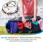 SenseYo 2 Set Retractable Portable Clothesline for Travel with 44 Clothespins, Camping Clothes line for Indoor Outdoor Balcony Hotel Room Laundry Drying