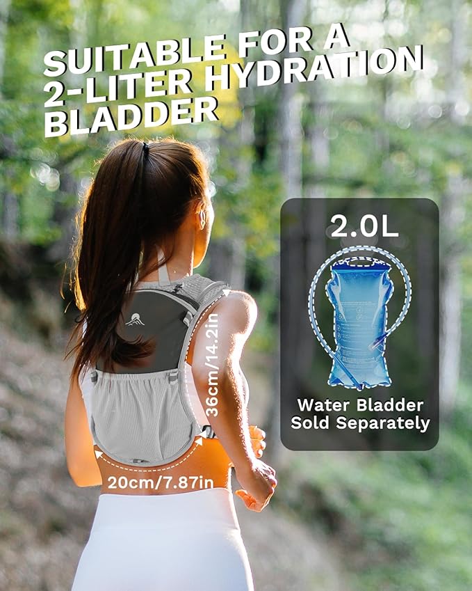 Running Vest for Women and Men, Hydration Running Backpack, Runners Vest, Hydration Vest for Walking, Marathon, Hiking