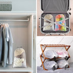12 Pcs Shoe Bags for Travel，PLULON Clear Drawstring Travel Shoe Bags for Packing Waterproof Dustproof Shoes Organizer Pouch Travel Accessories Shoe Storage Bag for Women Men Portable Travel Essentials