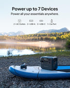 BLUETTI AC70 Solar Generator with Charger 1 (Ships Separately), 768Wh LFP Backup, 560W Alternator, DC-DC Charger for Portable Power Station, 2H Full Charge via Car, for Road Trips, Off-grid Use