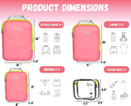 6 Set/3 Set Ultralight Compression Packing Cubes, Suitcase and Backpack Travel Organizer Bags