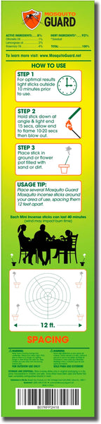 Mosquito Repellent Outdoor Patio Sticks 40 Pcs, 30Hrs Protection - Natural Mosquito Repellent Citronella Incense Sticks, Backyard Travel Camping Bug Repellent Outdoor & Indoors Gnat Mosquito Control