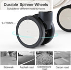 Hanke Luggage Sets 2 piece Carry On Luggage with Wheels PC Hard Shell Suitcases Lightweight Checked Travel Luggage Large Travel Suitcase Woman Men 20/29 Inch(Ivory White)