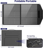 MARBERO 100W Portable Solar Panel 100 Watt Foldable Solar Panel Charger for Power Station, USB/DC Devices 18V Output(10 Connectors) >23% High Efficiency IP68 Waterproof for Camping Outdoor RV Cloudy
