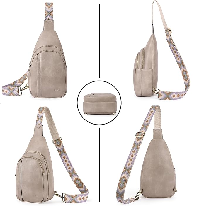 CLUCI Crossbody Bags for Women Men,Leather Sling Bag Cross Body Backpack for Woman Gifts for Women Birthday Unique