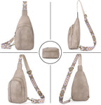 CLUCI Crossbody Bags for Women Men,Leather Sling Bag Cross Body Backpack for Woman Gifts for Women Birthday Unique