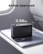 PISEN Wall Charger Power Bank - 87W 2-in-1 Hybrid Charger, 10000mAh GaN USB-C Portable Charger with Wall Plug, 87W Hybrid Charger Power Bank with Wall Plug for iPhone, iPad, MacBook, Samsung, Laptops