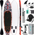 FunWater Inflatable Stand Up Paddle Board with Premium SUP Paddleboard Accessories, Anti-Slip EVA Deck, 11'/10'6'' Paddle Boards for Adults & Youth of All Skill Levels