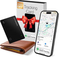 SPOTMINDERS Apple MFi Certified Wallet Tracker Works With Apple Find My Tracking Card for Wallet Card Rechargeable IP68 Waterproof 0.07in Slim iPhone Item Finder for Luggage Tags Purse Gifts for Women