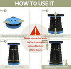 2025 Upgraded Foldable Stool, Capacity Max 660lbs Portable Retractable Small Folding Stool, Collapsible Telescoping Camping Stool for Adults Outdoor Fishing Hiking Gardening Travel BBQ