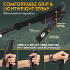 Premium Foldable Hiking Poles by USA Brand - Adjustable, Lightweight Trekking Poles Made of Aircraft Aluminum, Metal Flip Locks & Comfortable Real Cork and EVA Foam Grips