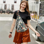 KL928 Canvas Sling Bag - Small Crossbody Backpack Shoulder Casual Daypack Rucksack for Men Women