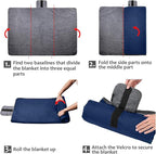 Tirrinia Large Waterproof Outdoor Blanket, Soft Warm Windproof Stadium Blanket with Sherpa Fleece and Foldable for Outdoor Sport, Baseball, Football, Beach, Concerts, Car