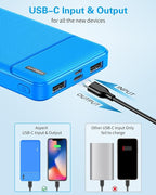 AsperX 2-Pack 10000mAh USB C Output Portable Charger Power Bank Fast Charging, Portable Battery Bank External Battery Pack for iPhone, Samsung, Google LG and Heated Vest