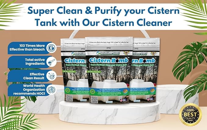 Cistern Tank Cleaner - Cistern Tank Bomb Cleaning Super Cleans your Cistern (500 Gram - Treats 25,000 Gallons)