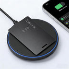 Dual Platform Rechargeable Air Tags Wallet Tracker Card, Dual System Smart Card, Compatible with Apple Find My & Google's Find Hub, Item Locator, Credit Card Size Tracker, Waterproof&Light (Black)