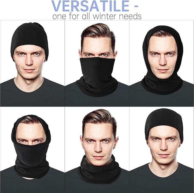 Winter Neck Gaiter Warmer, Soft Fleece Face Mask Scarf for Cold Weather Skiing Cycling Outdoor Sports