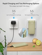 Portable Charger Power Bank with Built-in Cable & AC Plug, 10000mAh Fast USB-C Charger, Slim Mini Battery for iPhone 16/15/14/13/Pro/Max & All USB-C Devices