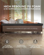 KingCamp Self Inflating Sleeping Pad, R 7.9 Air & Foam Sleeping Pad for Camping All Seasons, 3" Thick Single Camping Mattress for Camp Tent Outdoor Car, PVC Free (Black)