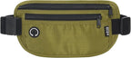 Slim Money Belt for Travel - Anti-Theft Hidden Passport Holder Waist Wallet with Secure Pouch for Cash, Credit Cards & Phone Safe (Small Olive-Green)