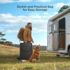 100 Watt Portable Solar Panel with 20A PWM Controller,Camper Essentials,19V Foldable Solar Panel Kit for Power Station & 12V Batteries,23.5% High Efficiency IP68 Waterproof for Camping RV Trip