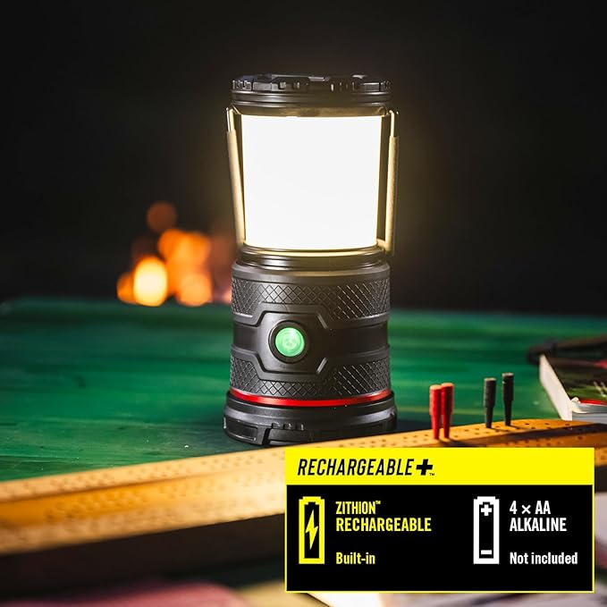 COAST EAL30R 1000 Lumen Rechargeable Emergency Camping Lantern with Warm, Day, Red & Red Flashing Mode, Foldeable Handle, 15 Hours of Runtime