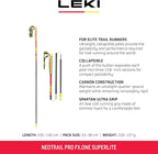 LEKI Neotrail Pro FX.One Superlite Carbon Collapsible Lightweight Trekking Poles for Hiking & Trail Running