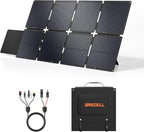 240W Portable Solar Panel for Power Station, Ultra Light Foldable Solar Panel Kit, 25% High Efficiency, IP65 Waterproof, Solar Charger for Outdoor Camping RV Boat Home Backup Power, Off-Grid