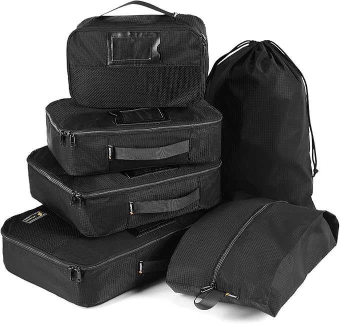 Tactical Packing Cubes 6 Packs Lightweight Luggage Set Packing for Outdoor Organization Travel Accessories Bag Utility Travel Storage Bag